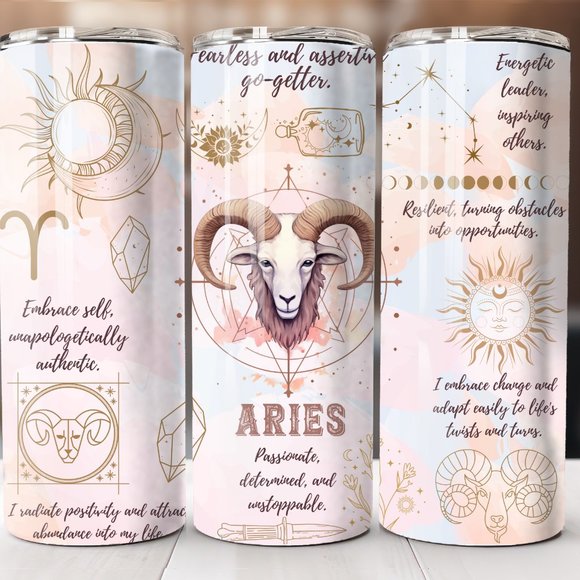 20oz Double Insulated Zodiac Inspired Tumbler - Picture 3 of 3